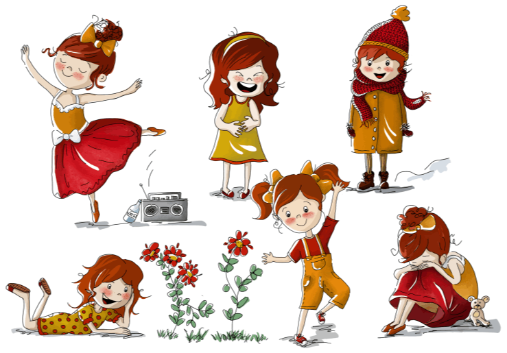 Kinderbuchillustration - Charaktere und Emotionen